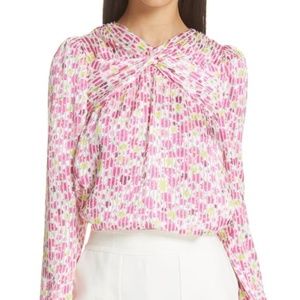 NWT Kate Spade Marker Floral Devore Blouse. Size large